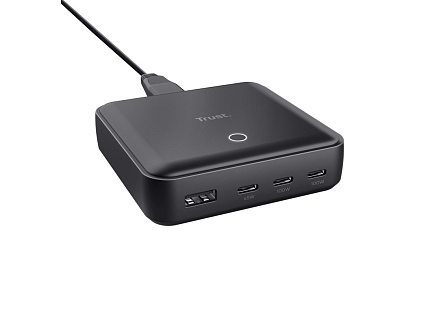 TRUST napájecí adaptér MAXO 100W, 3x USB-C, 1xUSB-A