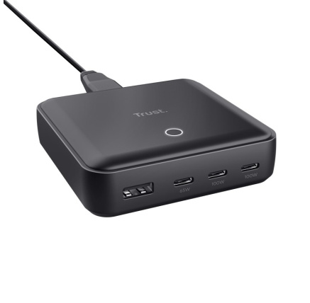 TRUST napájecí adaptér MAXO 100W, 3x USB-C, 1xUSB-A TRUST napájecí adaptér MAXO 100W, 3x USB-C, 1xUSB-A