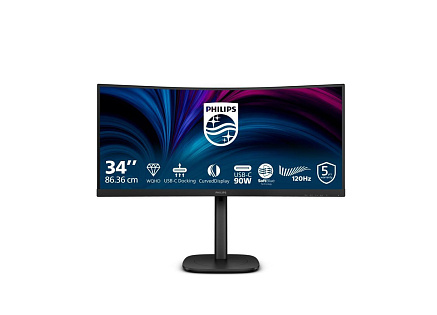 Philips MT VA LED 34" 34B2U3600C/00 - 3440x1440,VA,120Hz,Prohnutý,HDMI,DP,USBhub,USB-C,RJ45,Repro,Otočný