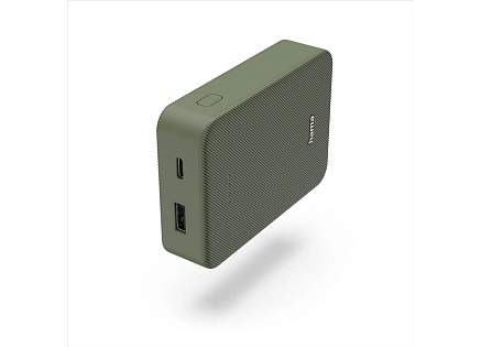 Hama Colour 10, powerbanka 10000 mAh, 3 A, výstup: USB-C, USB-A, zelená Hama Colour 10, powerbanka 10000 mAh, 3 A, výstup: USB-C, USB-A, zelená