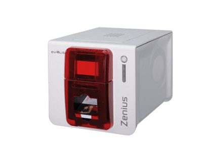 Evolis Zenius Expert, single sided, 12 dots/mm (300 dpi), USB, Ethernet, contactless, red
