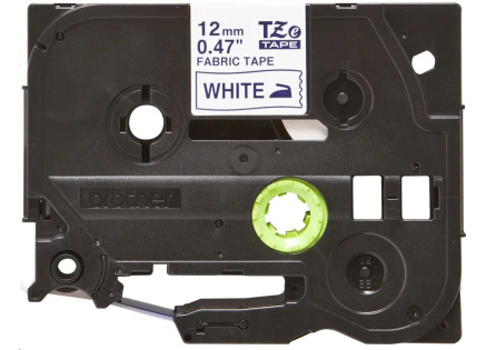 BROTHER TZEFA3 - kazeta TZ šířky 12mm, zažehlovací, TZE-FA3 bílá páska/modré písmo