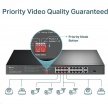 TP-Link CCTV switch TL-SL1218P (16x100Mb/s, 1xGbE uplink, 1xGbE/1xSFP combo uplink, 16xPoE+, 150W)