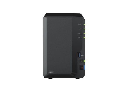 Synology DS223 DiskStation (4C/RealtekRTD1619B/1,7GHz/2GBRAM/2xSATA/2xUSB3.2/1xGbE)