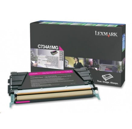 LEXMARK toner MAGENTA C734, C736, X734, X736, X738 na 6000 stran LEXMARK toner MAGENTA C734, C736, X734, X736, X738 na 6000 stran