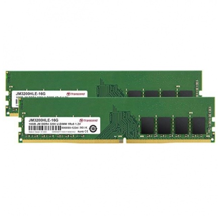 TRANSCEND DIMM DDR4 32GB (Kit of 2) 3200Mhz 1Rx8 2Gx8 CL22 1.2V