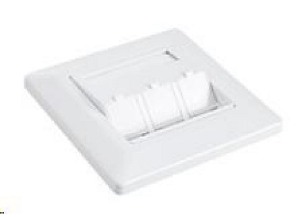 Solarix Zásuvka modulární pro 3 keystony pod omítku bílá SX9-3-0-WH