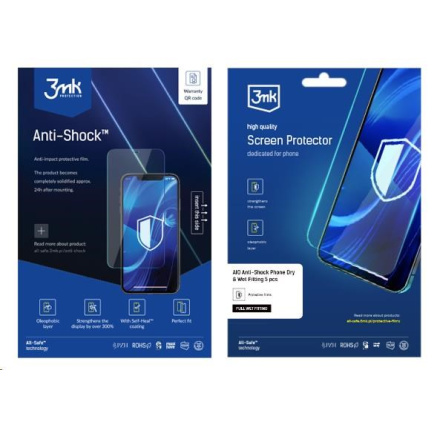 3mk All-Safe - AIO fólie Anti-shock Full Wet Fitting Phone, 5 ks 3mk All-Safe - AIO fólie Anti-shock Full Wet Fitting Phone, 5 ks