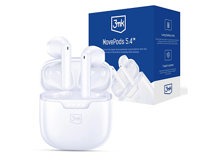 3mk bezdrátová stereo sluchátka FlowBuds 6.0 black, nabíjecí pouzdro, černá