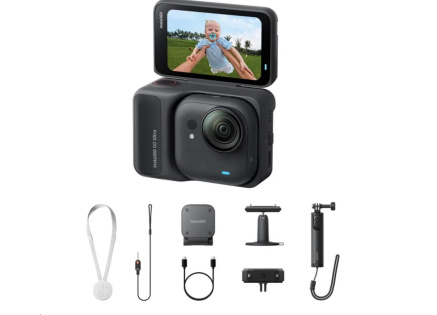 Insta360 GO Ultra Creator Bundle miniaturní akční kamera, 4K Ultra HD, 60fps, magnetický systém uchycení, černá