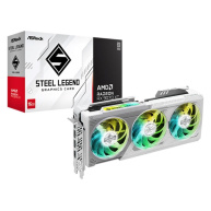 ASRock VGA AMD Radeon RX 9070 XT Steel Legend 16GB, RX 9070 XT, 16GB GDDR6, 3xDP, 1xHDMI