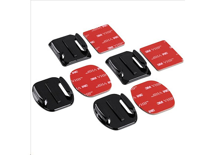 Hama sada upevňovacích destiček pro GoPro, 2+2 Hama sada upevňovacích destiček pro GoPro, 2+2