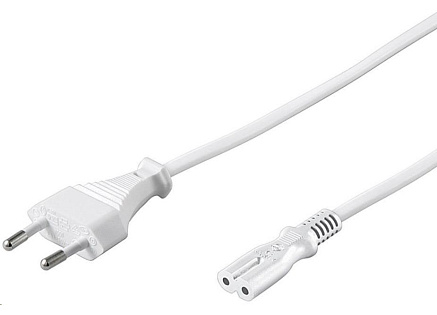 PREMIUMCORD Kabel síťový 230V k magnetofonu 2m bílý