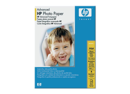HP Advanced Glossy Photo Paper-25 sht/13 x 18 cm borderless, 250 g/m2, Q8696A HP Advanced Glossy Photo Paper-25 sht/13 x 18 cm borderless, 250 g/m2, Q8696A