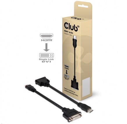 Club3D Adaptér pasivní HDMI na DVI-D Single Link (M/F), 22cm