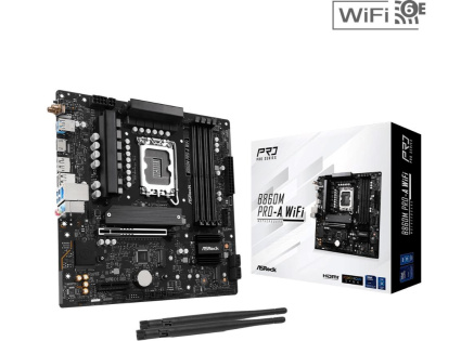 ASRock MB Sc LGA1851 B860M Pro-A WiFi, Intel B860, 4xDDR5, 1xDP, 1xHDMI, WiFi, mATX