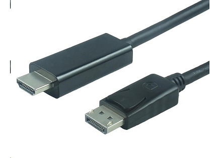 PREMIUMCORD Kabel DisplayPort 1.2 na HDMI 2.0, pro rozlišení 4Kx2K@60Hz, 2m PREMIUMCORD Kabel DisplayPort 1.2 na HDMI 2.0, pro rozlišení 4Kx2K@60Hz, 2m