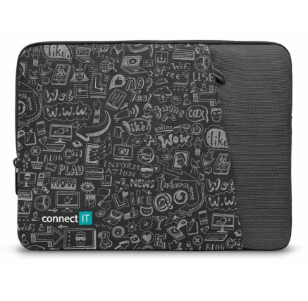 CONNECT IT Doodle pouzdro pro notebook 13.3", černá CONNECT IT Doodle pouzdro pro notebook 13.3", černá