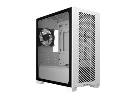 Cooler Master case Elite 301 Lite, mATX, Průhledná bočnice, 1x 120mm Fan, Bílá