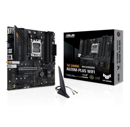 ASUS MB Sc AM5 TUF GAMING A620M-PLUS WIFI, AMD A620, 4xDDR5, 1xHDMI, 2xDP, mATX