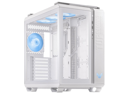 ASUS case TUF GAMING GT502 PLUS, Mid Tower, průhledná bočnice, 4x 120mm ARGB Fan, bílá