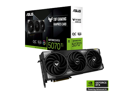 ASUS VGA NVIDIA GeForce RTX 5070 Ti TUF GAMING 16GB OC, 16GB GDDR7, 3xDP, 2xHDMI