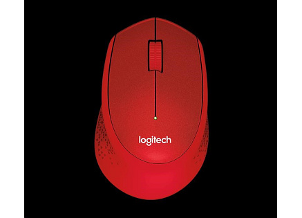 Logitech Wireless Mouse M330 Silent Plus, red