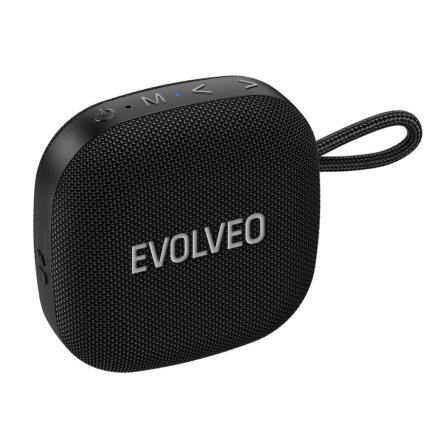EVOLVEO TopSound, bezdrátový vodotěsný bluetooth reproduktor s rádiem, černý