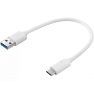 Sandberg datový kabel USB-A -> USB-C, délka 0,2m, bílá