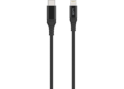 WG - Datový kabel Lightning MFi na Type-C, 1 metr, 3A, černá