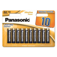 PANASONIC Alkalické baterie Alkaline Power LR6APB/10BW AA 1,5V (Blistr 10ks)
