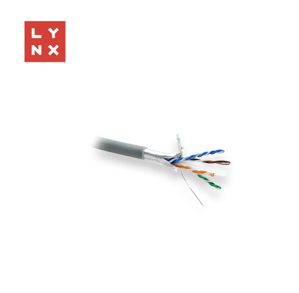 LYNX FTP kabel, Cat6, LSZH, celoměděný, vnitřní, šedý, cívka 305m