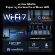 TP-Link Archer BE400 EasyMesh WiFi7 router(BE6500,2,4GHz/5GHz,1x2,5GbEWAN,1x2,5GbELAN,3xGbELAN,1xUSB3.0)