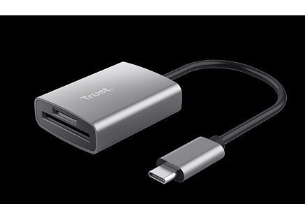 TRUST čtečka paměťových karet DALYX Fast, externí, USB-C, 8cm