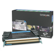 LEXMARK toner CYAN C734, C736, X734, X736, X738 na 6000 stran