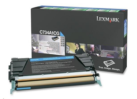 LEXMARK toner CYAN C734, C736, X734, X736, X738 na 6000 stran
