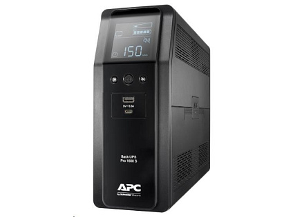 APC Back-UPS Pro BR 1600VA, Sinewave, 8 Outlets, AVR, LCD interface (960W)