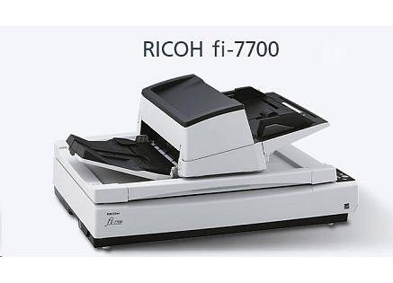 RICOH skener Fi-7700 A3, color, duplex, 100ppm v barvě 300dpi, USB 3.1, ADF 300 + ploché lože A3 (flatbed), Z: 12M