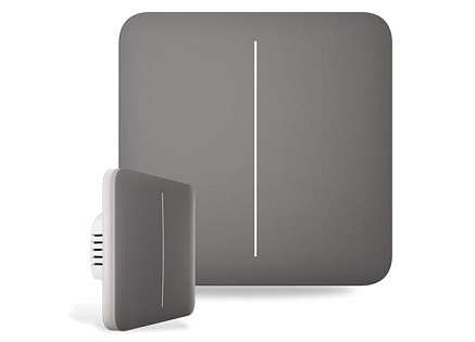 Ajax  SoloButton (2-gang) - Samostatné dvou tlačítko pro LightSwitch, šedá