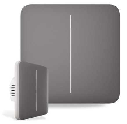 Ajax  SoloButton (2-gang) - Samostatné dvou tlačítko pro LightSwitch, šedá