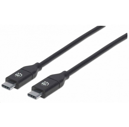 Manhattan USB-C kabel, USB 2.0, Male na Male, 480 Mbps, 5 A, 2m, černá Manhattan USB-C kabel, USB 2.0, Male na Male, 480 Mbps, 5 A, 2m, černá