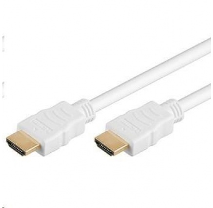 PremiumCord HDMI High Speed + Ethernet kabel,bílý, zlacené konektory, 2m PremiumCord HDMI High Speed + Ethernet kabel,bílý, zlacené konektory, 2m