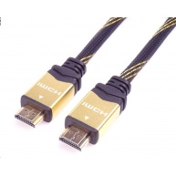 PREMIUMCORD Kabel HDMI 2.0 High Speed + Ethernet kabel HQ, zlacené konektory, 0,5m