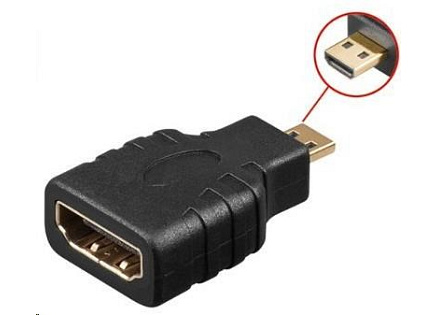 PREMIUMCORD Adapter HDMI Typ A samice - micro HDMI Typ D samec PREMIUMCORD Adapter HDMI Typ A samice - micro HDMI Typ D samec
