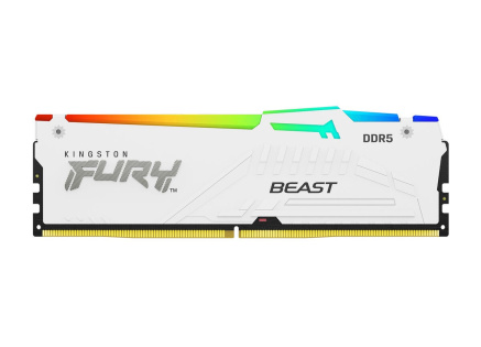 KINGSTON DIMM DDR5 32GB 6000MT/s CL30 Non-ECC FURY Beast RGB EXPO, Bílá