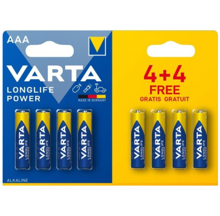 Varta LR03/4+4 Longlife POWER 4903