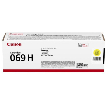 Canon TONER CRG 069Y H žlutý pro LBP673Cdw, MF752Cdw a MF754Cdw (5 500 str.) Canon TONER CRG 069Y H žlutý pro LBP673Cdw, MF752Cdw a MF754Cdw (5 500 str.)