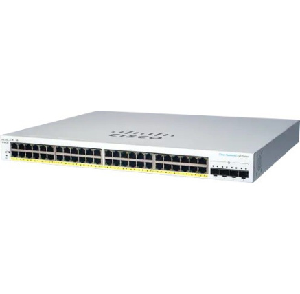 Cisco switch CBS220-48P-4X-EU (48xGbE,4xSFP+,48xPoE+,382W) - REFRESH