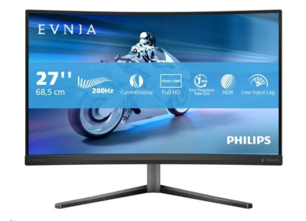 Philips MT 27" 27M2C5200W/00 - 1920x1080,VA,280Hz,HDR10,2xHDMI,1xDP,Zakřivený,Pivot