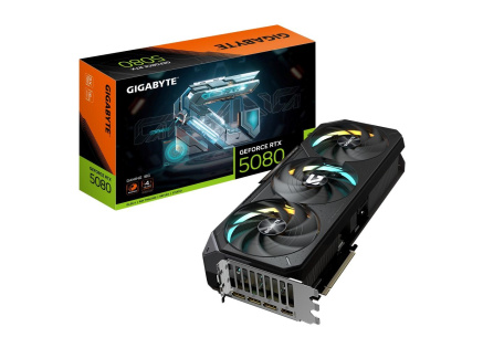 GIGABYTE VGA NVIDIA GeForce RTX 5080 GAMING 16G, 16G GDDR7, 3xDP, 1xHDMI